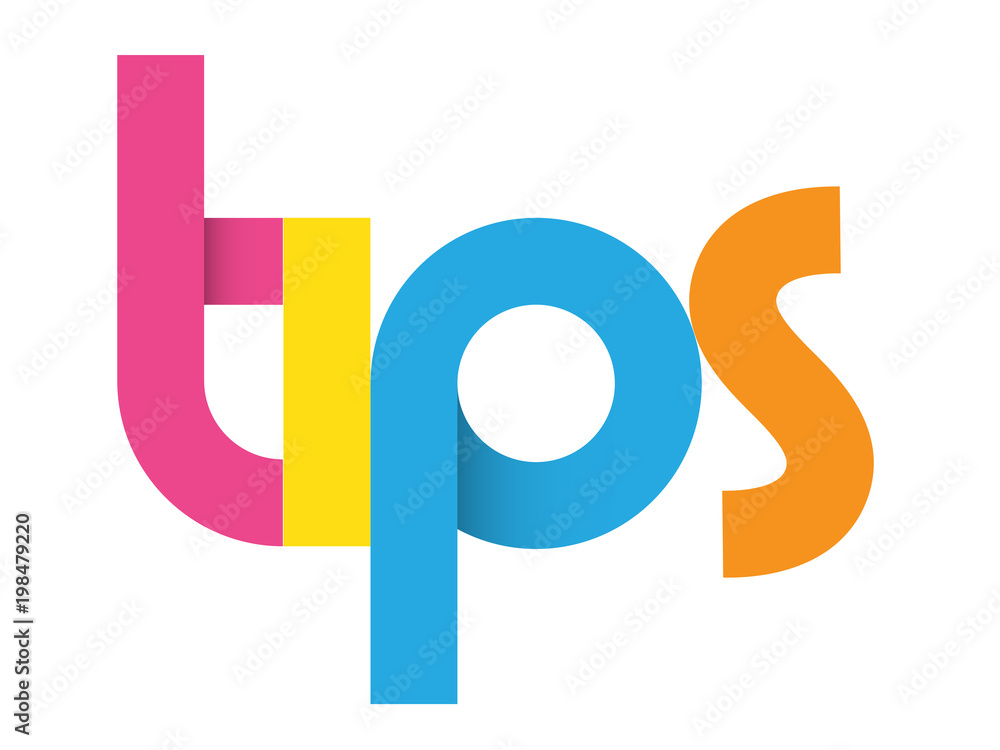 TIPS Multicoloured Vector Letters Icon TIPS Multicoloured Vector Letters Icon