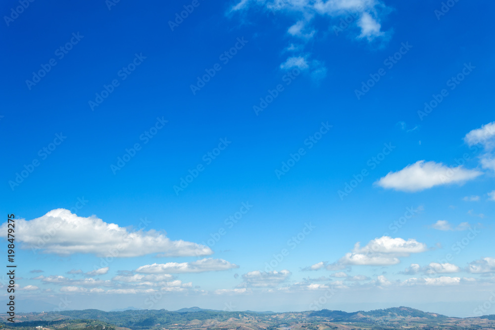 Fototapeta premium blue sky background with white clouds