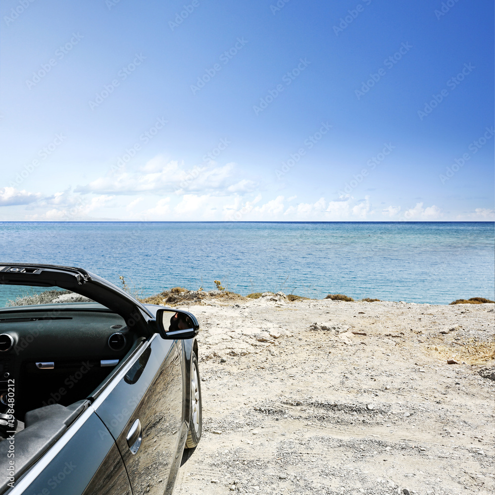summer car and free space for your decoration. summer car and free space for your decoration.