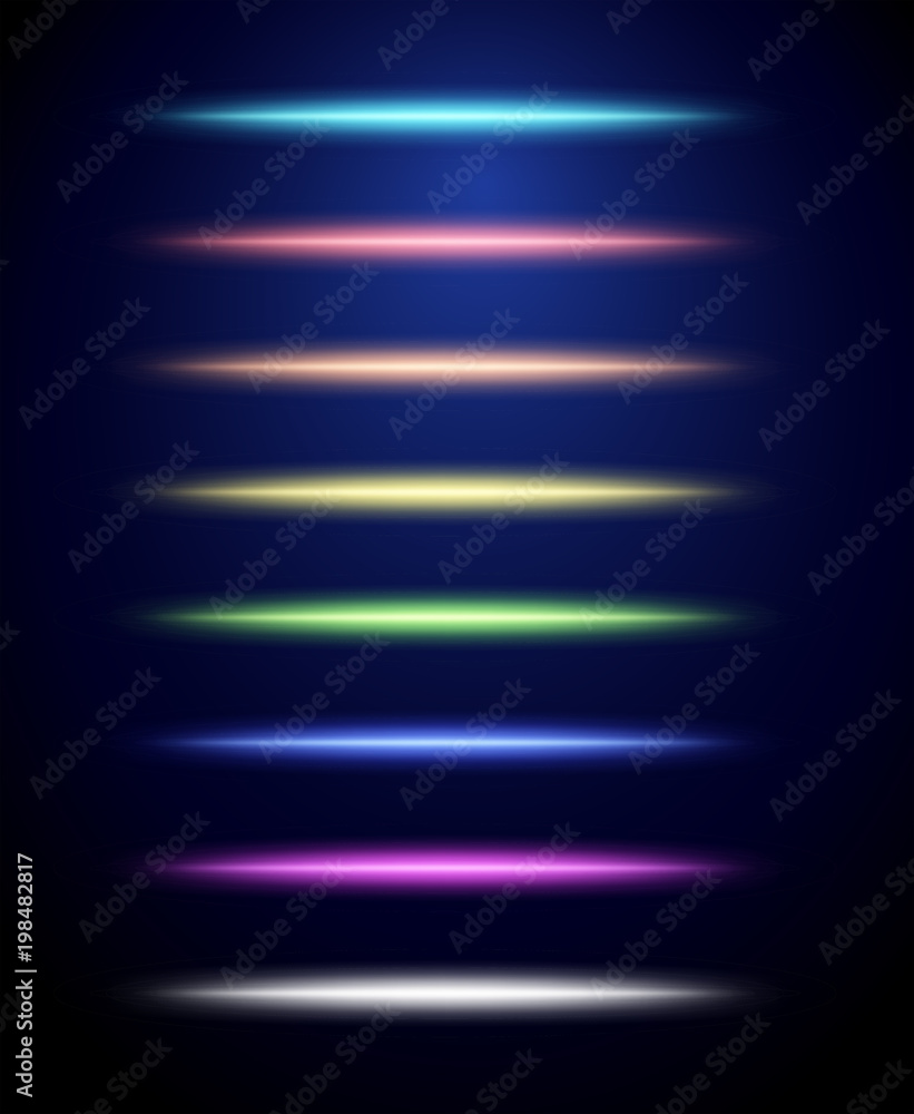 Different color lights on black background Different color lights on black background