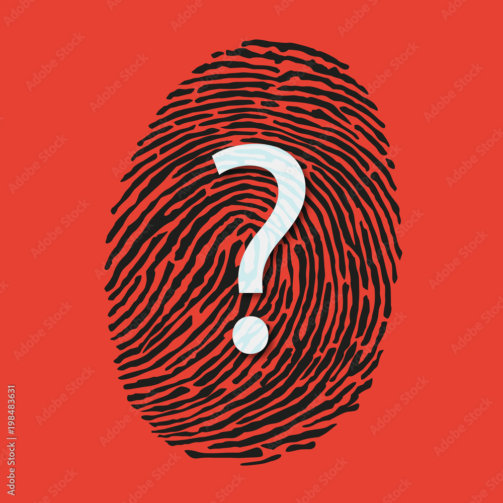Empreinte Empreinte Digitale Identite Crime Identification Enquete Enigme Mystere Coupable Stock Vector Adobe Stock