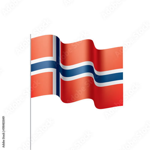 Norway flag, vector illustration