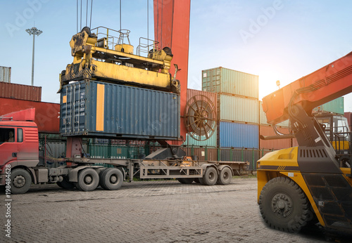 Lift container at container terminal