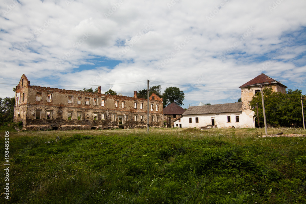 Ruins of the old castle in Zolotyy Potik, Ternopil region, Ukraine