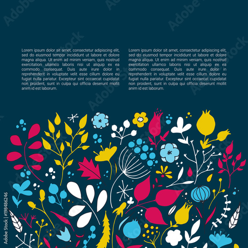 Design concept with flowers. photo
