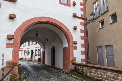 Ancient city Selingenstadt  Germany  entrance gate in historical old town