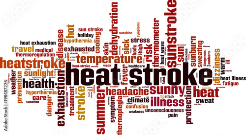 Heat stroke word cloud
