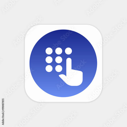 Modern Push Button Monogram