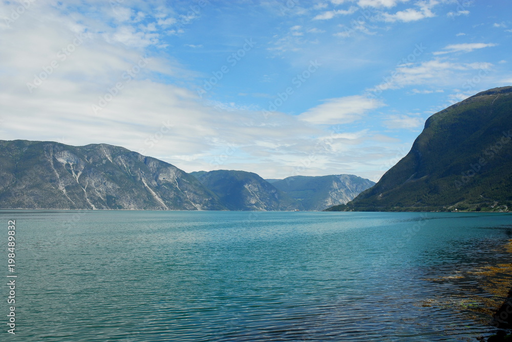 Norway. High mountain glacier lake