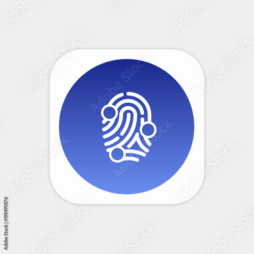 Modern Push Button Monogram