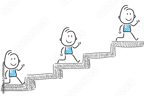 Business Konzept Team Treppe