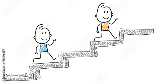 Business Konzept Team Treppe