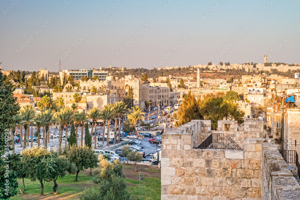 View of Jerusalem from Old City Wall.