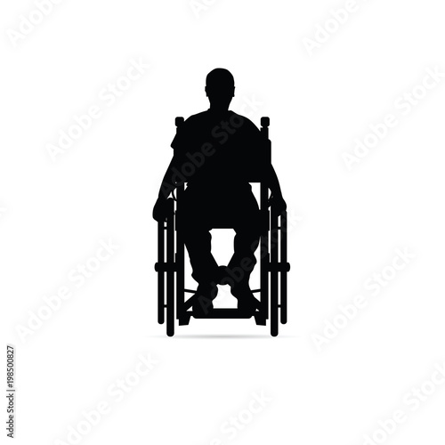man silhouette siting on chair illustration
