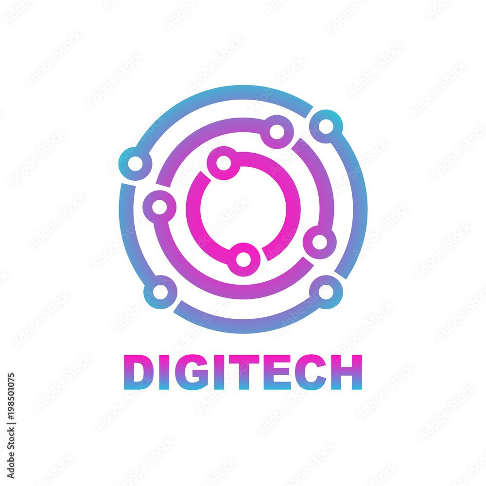 Sphere abstract vector logo design template. Business Technology circle icon.