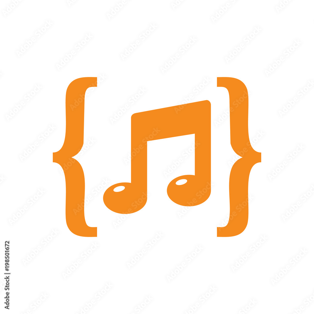 Music Code Logo Icon Design