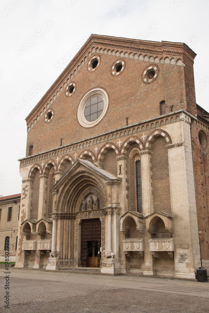 San Lorenzo church facade Vicenza, Italy