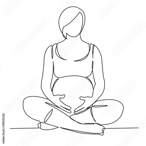 pregnant in a lotus pose