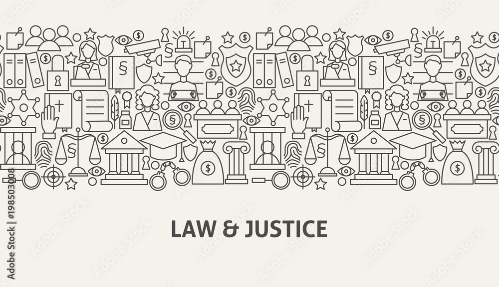 Fototapeta premium Law Justice Banner Concept