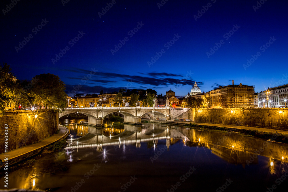 Twilight on the Tiber - Rome Italy