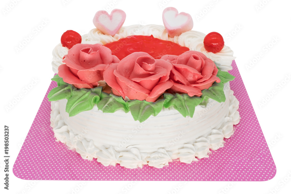 Torte mit Herzen und Rosen Torte mit Herzen und Rosen