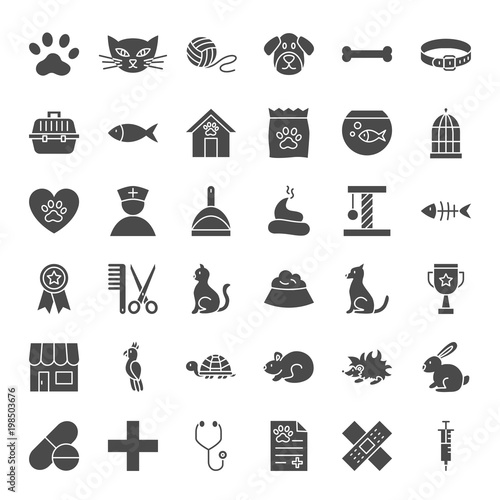Pet Shop Solid Web Icons