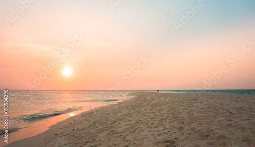 peacful gentle beach sunset