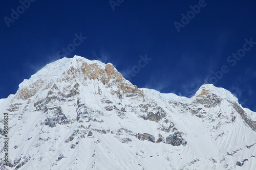 Annapurna South - 7 219 m  23 684 ft   Annapurna Massif  Himalayas  Nepal 