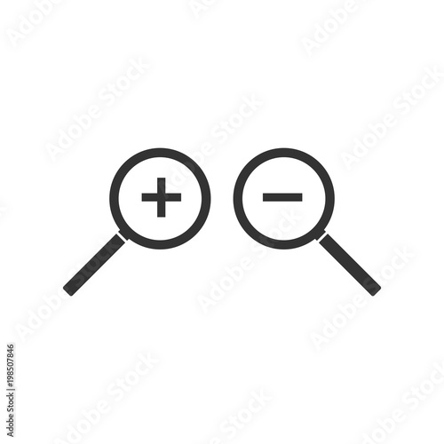 Search, zoom icon. Vector illustration