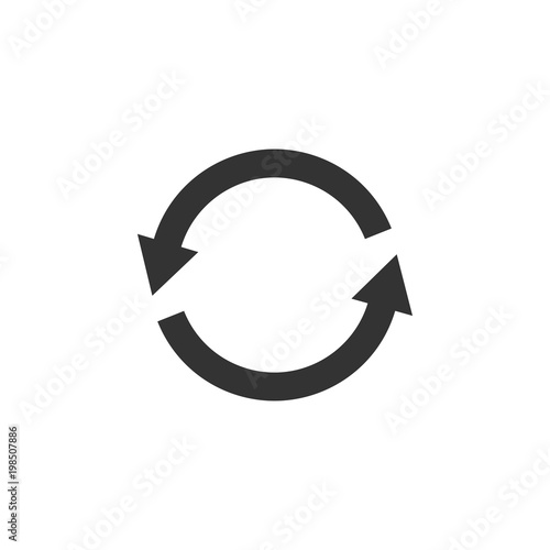 Circle arrow icon. Vector illustration, flat design.