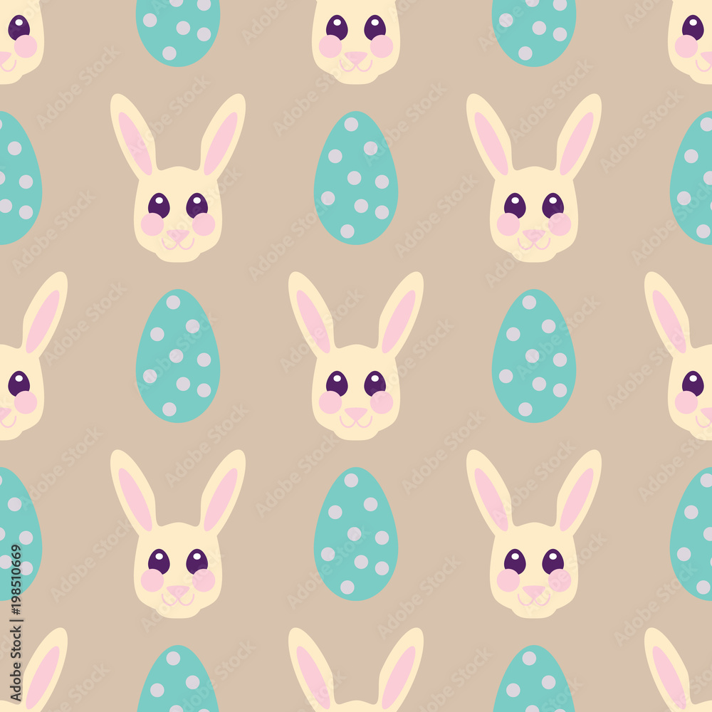 Beige and blue Easter seamless pattern Beige and blue Easter seamless pattern