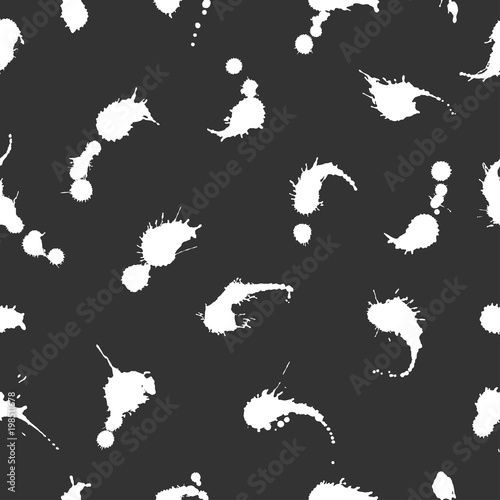 Abstract paint splashes and blots pattern.