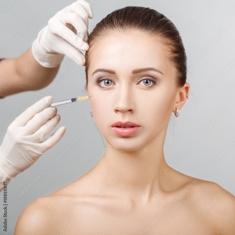 woman getting cosmetic injection