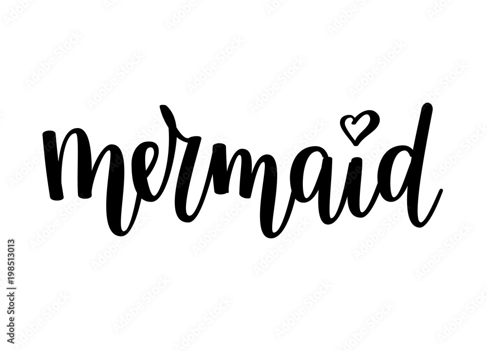 Mermaid vector lettering Mermaid vector lettering