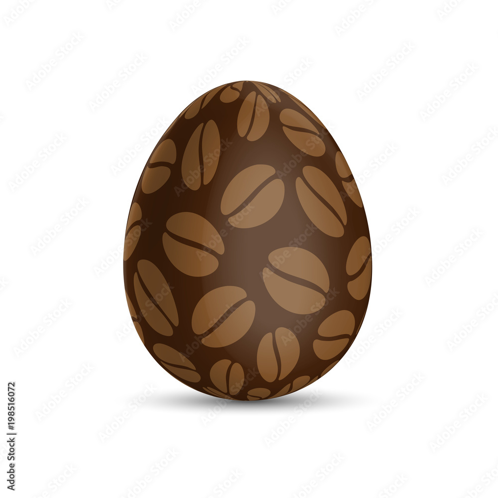 Easter egg with a pattern of coffee beans Easter egg with a pattern of coffee beans