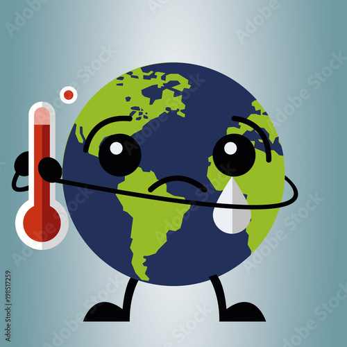 Environmental pollution world-illustration