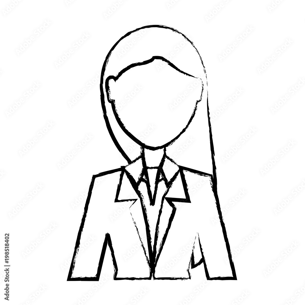 avatar young businesswoman icon