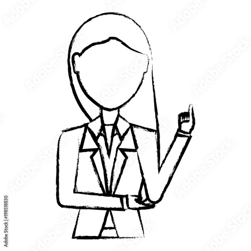 avatar young businesswoman icon