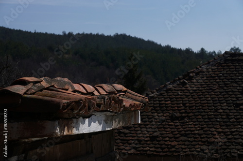 Red tiles roof