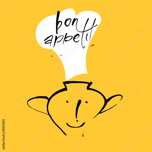 bon appetit lettering template