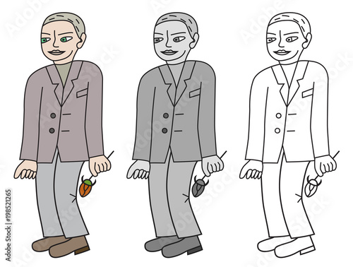 Romantic man with flower