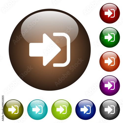 Sign in color glass buttons