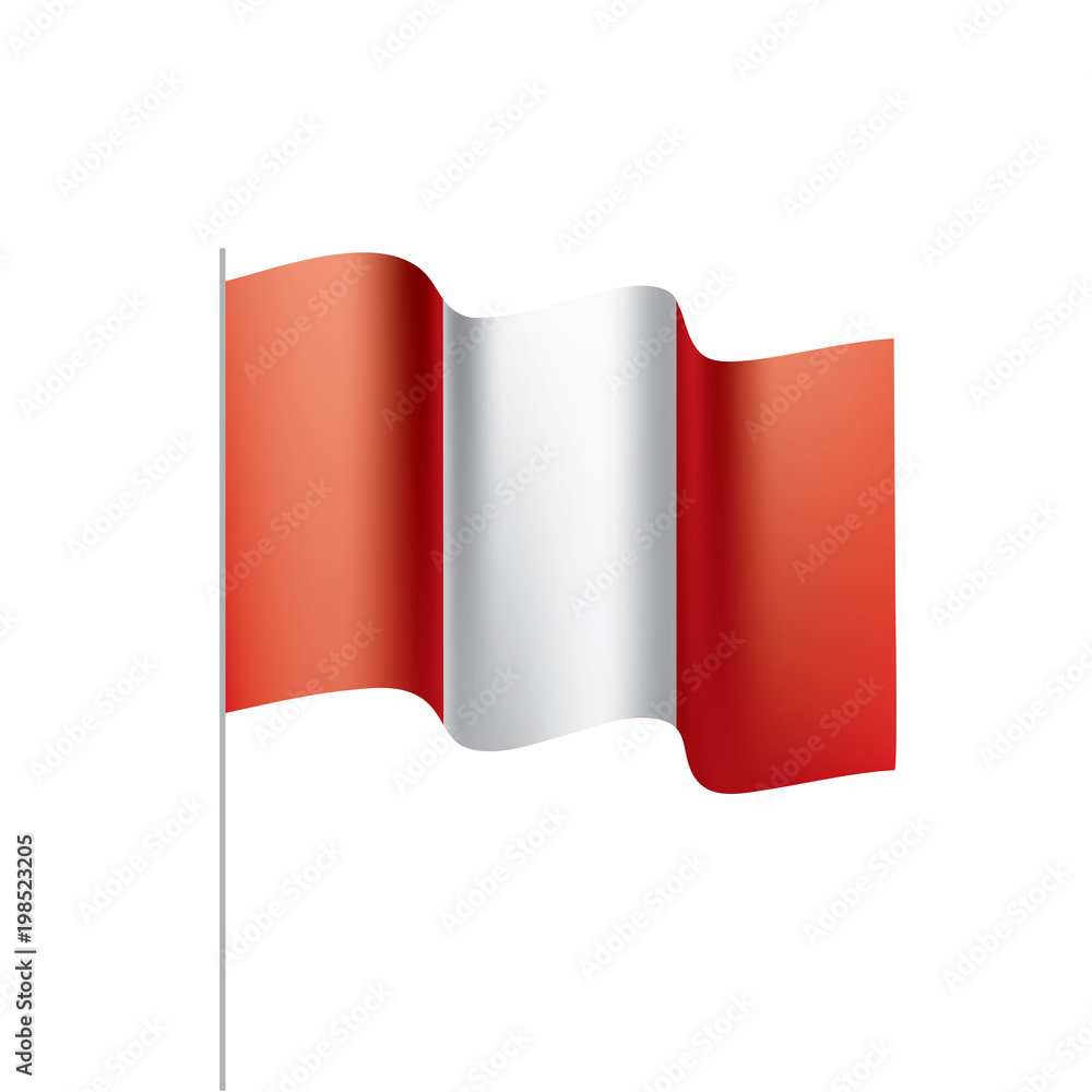 Peru flag, vector illustration