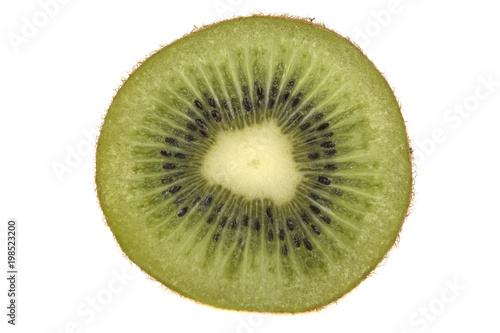 kiwi fruit sliced isolated on white background
