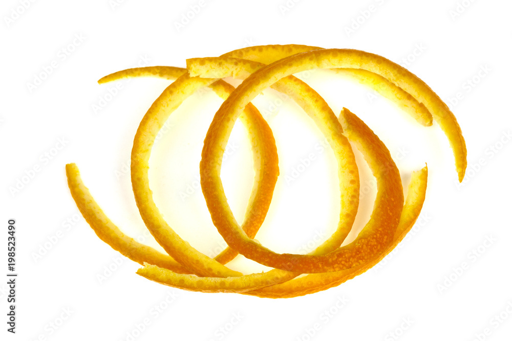 Obraz premium orange peel isolated on white background