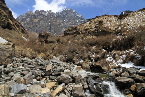 Machupuchare Base Camp, Annapurna Sanctuary, Annapurna Conservation Area, Himalayas, Nepal 