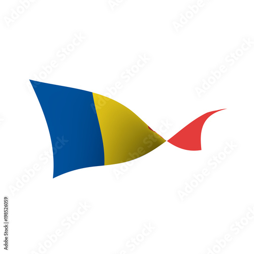 Romania flag, vector illustration