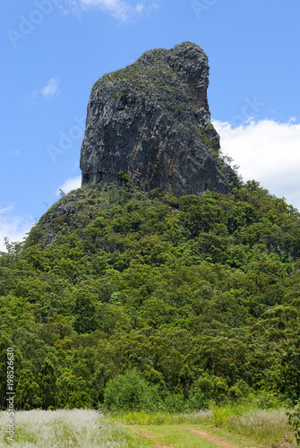 Mountain Coonowrin in Glass House Mountains region in Queensland, Australia. photo