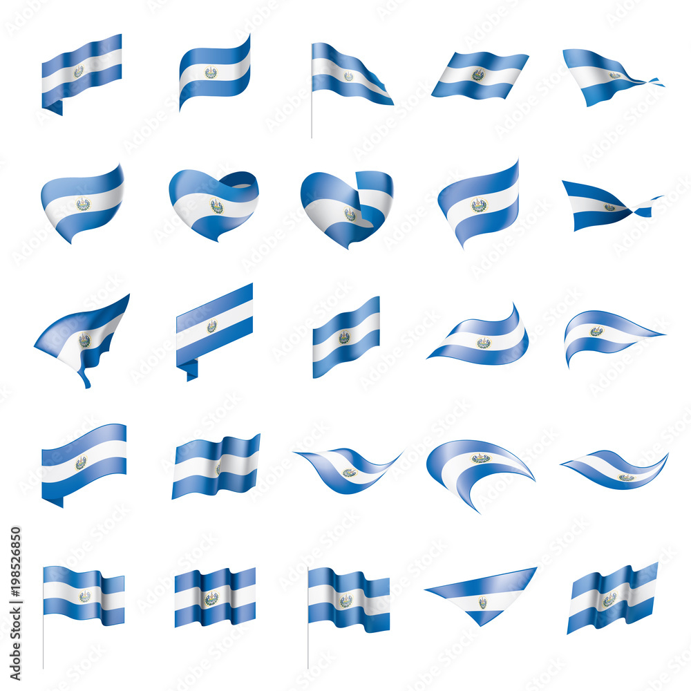 Salvador flag, vector illustration Salvador flag, vector illustration