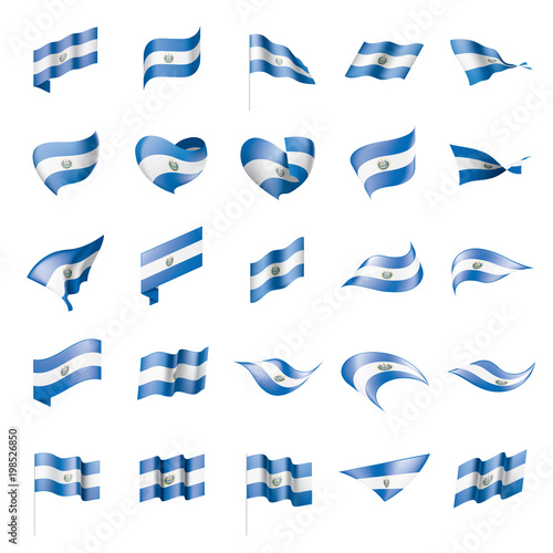 Salvador flag, vector illustration